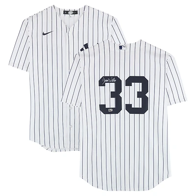Maillot Nike blanc dédicacé par David Wells des Yankees de New York