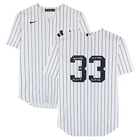 David Wells New York Yankees Autographed White Nike Replica Jersey with Multiple Inscriptions