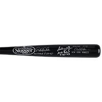 Derek Jeter & Anthony Volpe New York Yankees Autographed Black Louisville Slugger Game Model Bat with Multiple MLB Debut Inscriptions - Limited Edition of 10