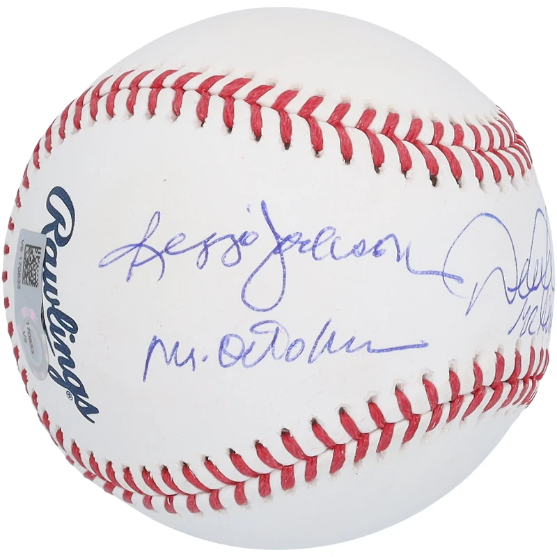 Derek Jeter & Reggie Jackson New York Yankees Autographed Baseball with "Mr. November" & "Mr. October" and Inscriptions
