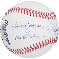 Derek Jeter & Reggie Jackson New York Yankees Autographed Baseball with "Mr. November" & "Mr. October" and Inscriptions