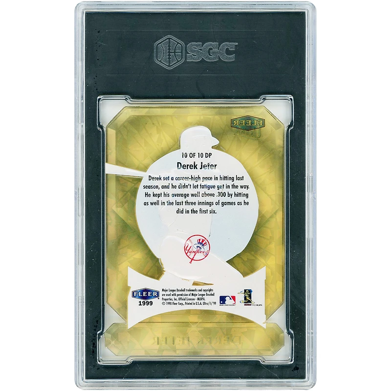 Derek Jeter New York Yankees 1999 Fleer Ultra #10DP SGC Authenticated 8.5 Card