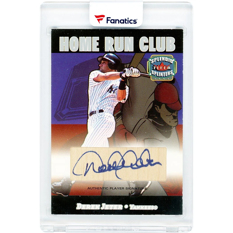 Carte autographiée de Derek Jeter (New York Yankees) de la collection Fleer Splendid Splinters Home Run Club 2003, numéro NNO, numéro 121/250
