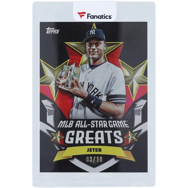 Derek Jeter New York Yankees Autographed 2025 Topps All Star Game Greats Black #ASGG-1 #3/10 Card