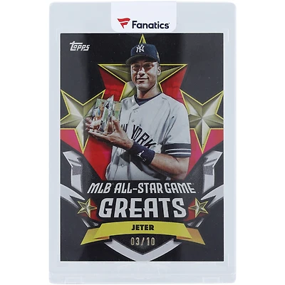 Derek Jeter New York Yankees Autographed 2025 Topps All Star Game Greats Black #ASGG-1 #3/10 Card