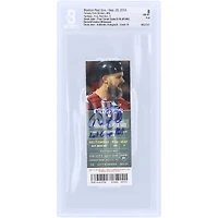 Derek Jeter New York Yankees Autographed Final Career Game & Hit Beckett Fanatics Witnessed Authenticated 8/10 Ticket from September 28, 2014 with "Last Career Hit" Inscription