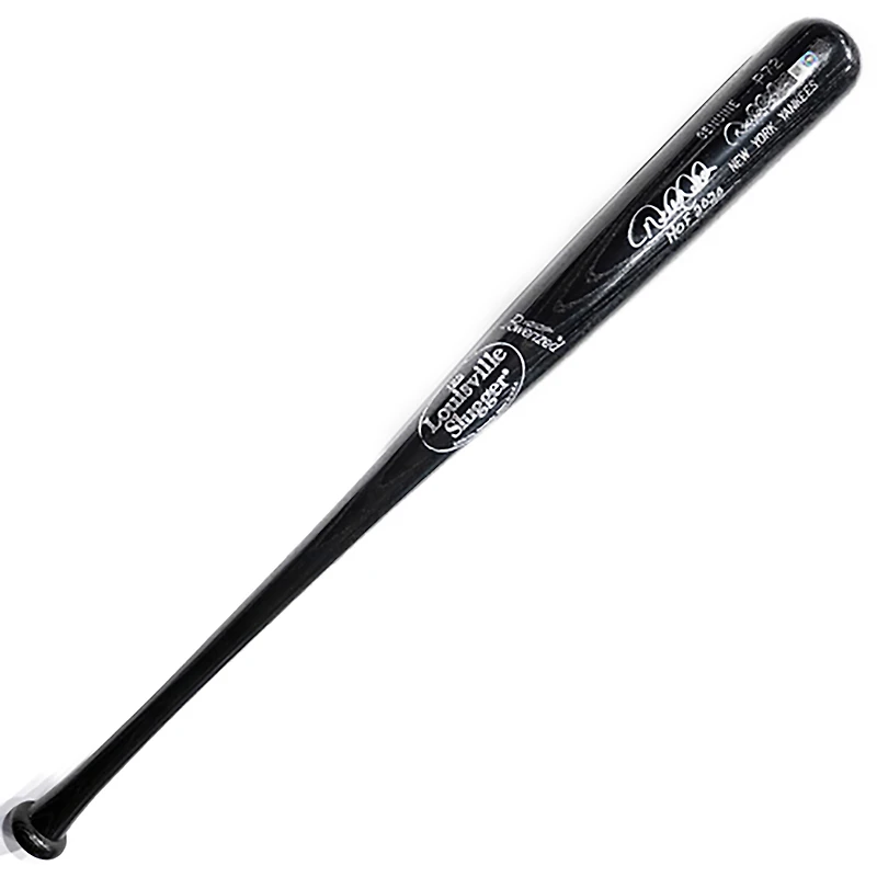 Bâton de baseball noir autographié par Derek Jeter des Yankees de New York avec inscription « HOF 2020 »