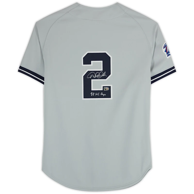Derek Jeter New York Yankees Autographed Gray Mitchell & Ness 1998 Authentic Jersey with "98 WS Champs" Inscription