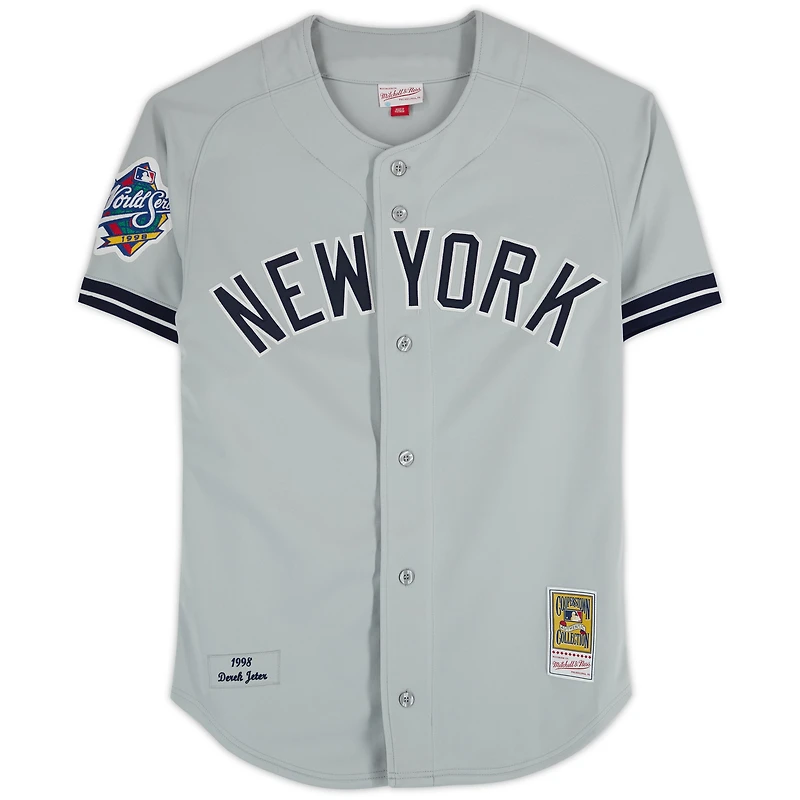 Derek Jeter New York Yankees Autographed Gray Mitchell & Ness 1998 Authentic Jersey with "98 WS Champs" Inscription