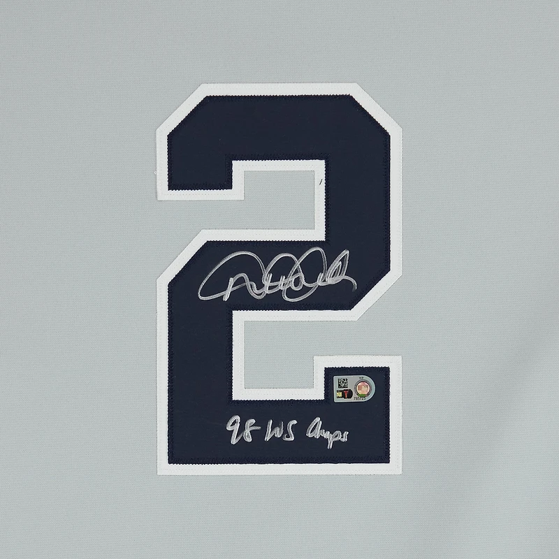 Derek Jeter New York Yankees Autographed Gray Mitchell & Ness 1998 Authentic Jersey with "98 WS Champs" Inscription