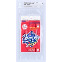 Derek Jeter New York Yankees Autographed Stub Beckett Fanatics Witnessed Authenticated 6/10 Ticket from October 18, 1998 with "98 WS Champs" Inscription