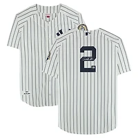 Maillot blanc authentique autographié par Derek Jeter des Yankees de New York, Mitchell & Ness 2013