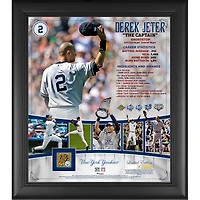 Derek Jeter New York Yankees Framed 15" x 17" Hall of Fame Career Collage with a Capsule of Game-Used Dirt - Limited Edition of 1000
