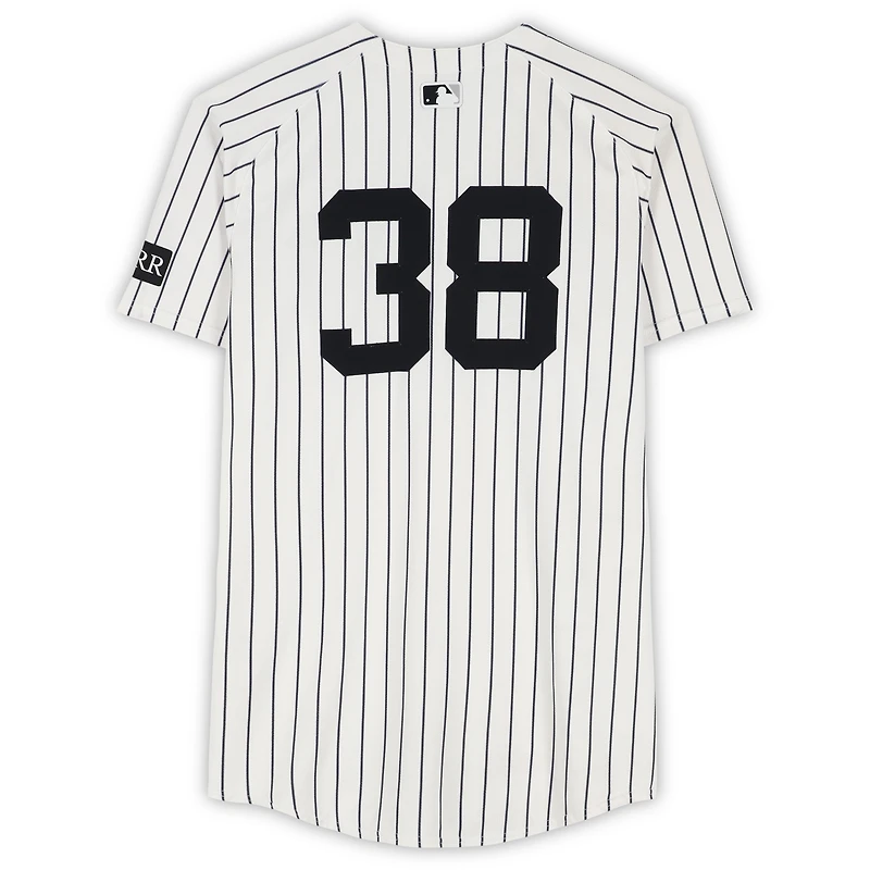 Devin Williams New York Yankees Game-Used #38 White Pinstripe Nike Jersey vs. Toronto Blue Jays on October 8, 2025 - ALDS Game 4