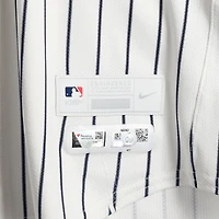 Devin Williams New York Yankees Player-Worn #38 White Pinstripe Nike Jersey vs. Athletics on June 29, 2025