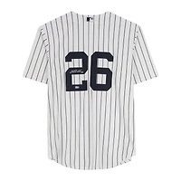 Maillot réplique blanc Nike autographié par DJ LeMahieu des Yankees de New York
