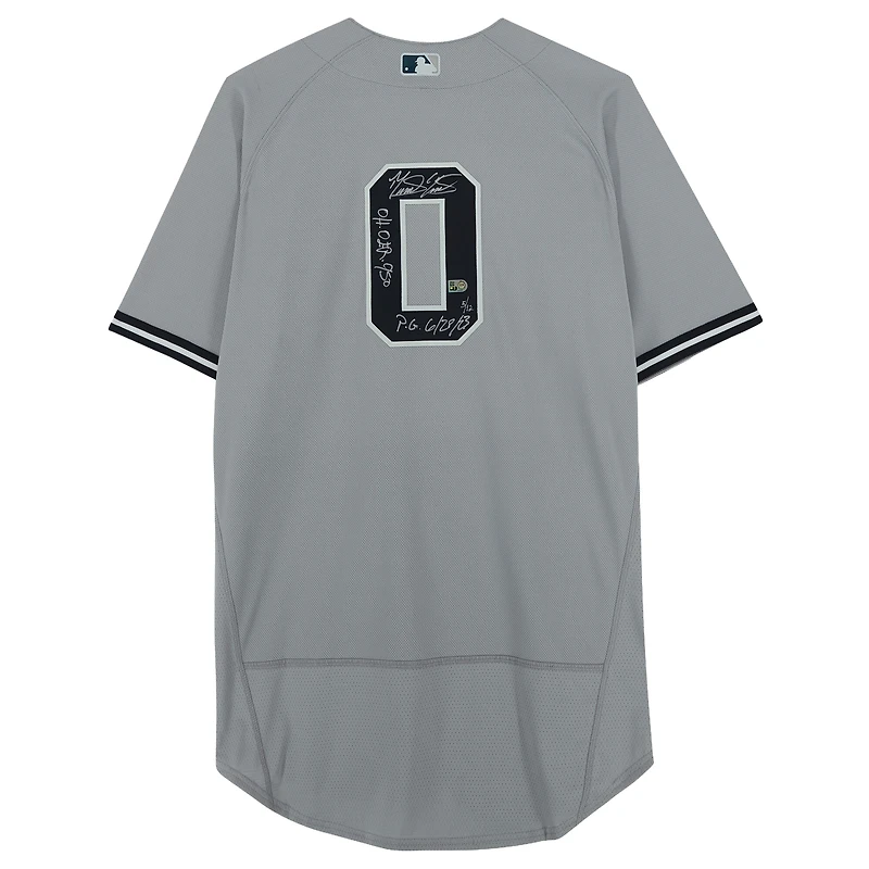 Domingo German New York Yankees Autographed Gray Nike Authentic Jersey with Multiple Inscriptions - Limited Edition of 12