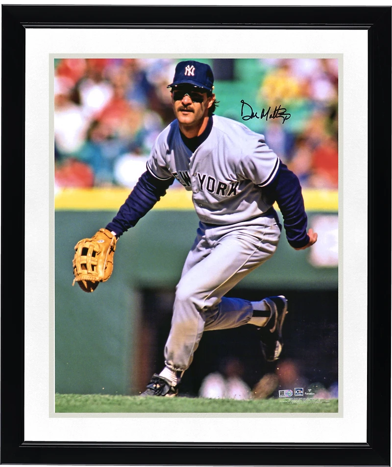 Don Mattingly New York Yankees Autographed 16" x 20" Fielding Photograph