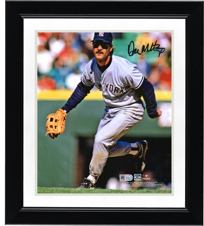 Don Mattingly New York Yankees Autographed 8" x 10" Fielding Photograph
