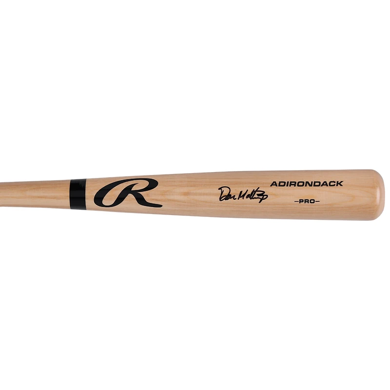 Batte de baseball professionnelle Rawlings blonde autographiée par Don Mattingly des Yankees de New York