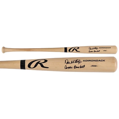 Batte de baseball professionnelle Rawlings Blonde autographiée par Don Mattingly des Yankees de New York avec l'inscription « Donnie Baseball »