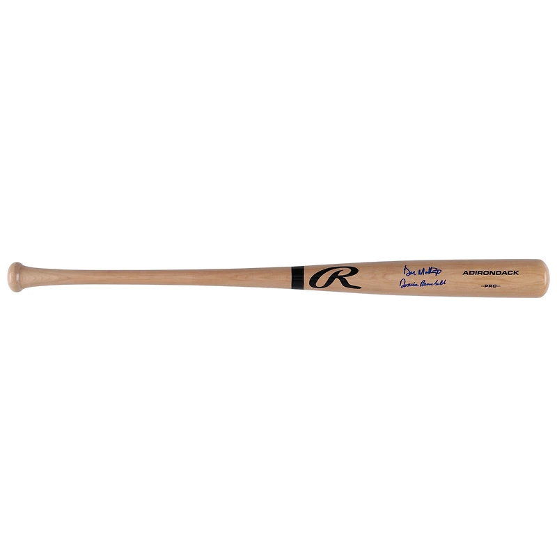 Batte de baseball professionnelle Rawlings Blonde autographiée par Don Mattingly des Yankees de New York avec l'inscription « Donnie Baseball »