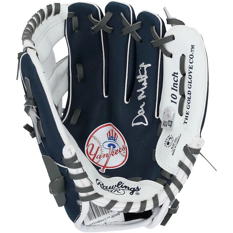 Gant de collection Rawlings 10" avec logo de l'équipe, autographié par Don Mattingly, des Yankees de New York