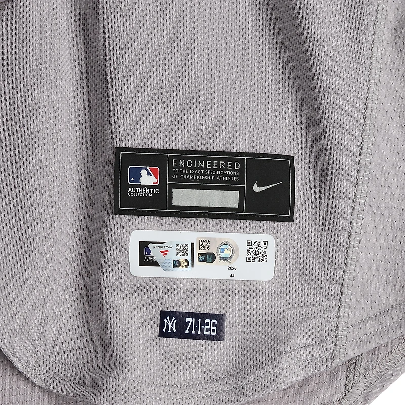Elmer Rodriguez New York Yankees Game-Used #71 Gray Nike Jersey vs. Texas Rangers on April 29, 2026 - MLB Debut