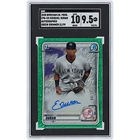 Carte autographiée 2020 Bowman Chrome 1er Bowman Green Shimmer #CPA-ED #31/99 SGC authentifiée 9,5/10 par Ezequiel Duran des Yankees de New York