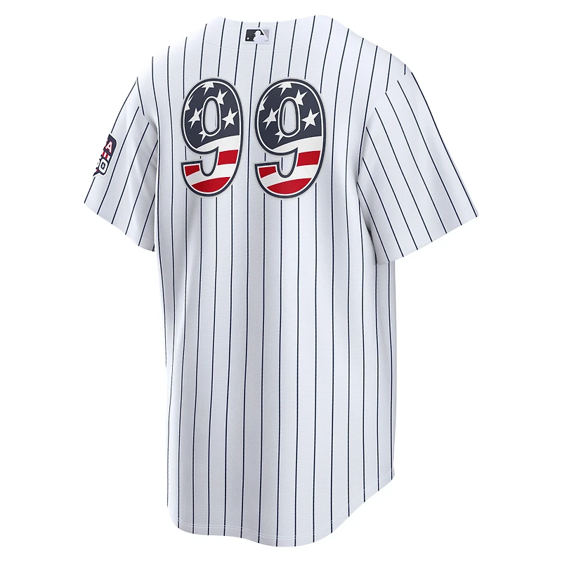 Fourth of July Men's New York Yankees Aaron Judge Nike White USA 250 Stadium Jersey