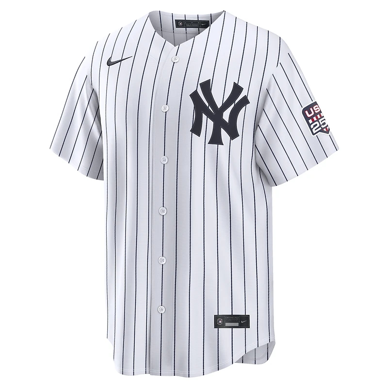 Fourth of July Men's New York Yankees Giancarlo Stanton Nike White USA 250 Stadium Jersey