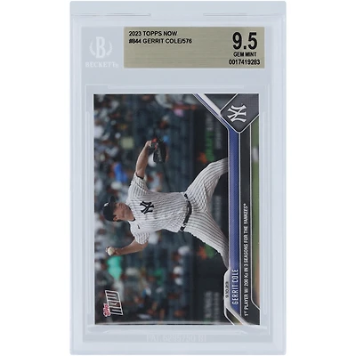Gerrit Cole New York Yankees 2023 Topps Now 1st Player with 200K in 3 Seasons for the Yankees #844 BGS Authenticated 9.5 Card