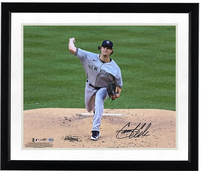 Gerrit Cole New York Yankees Autographed 16" x 20" Road Pitching Photograph
