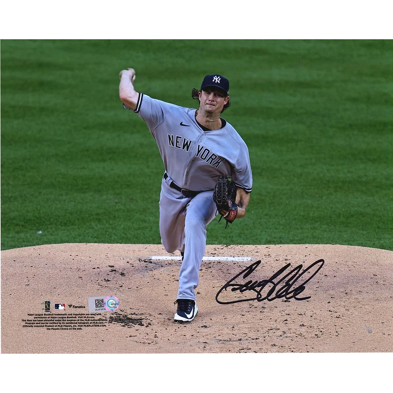 Gerrit Cole New York Yankees Autographed 8" x 10" Road Pitching Photograph