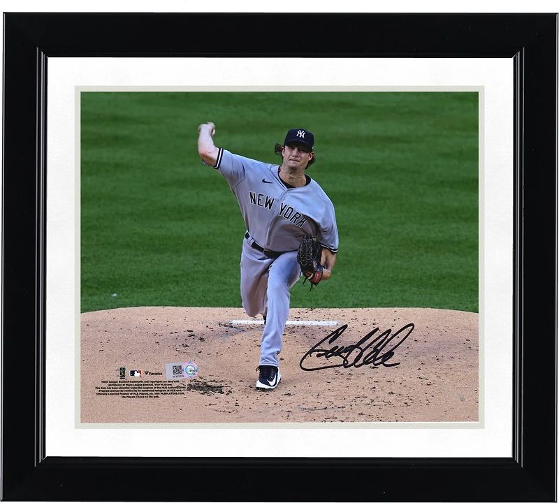 Gerrit Cole New York Yankees Autographed 8" x 10" Road Pitching Photograph