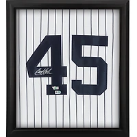 Maillot Nike authentique blanc encadré autographié par Gerrit Cole des Yankees de New York Shadowbox