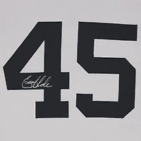 Maillot Nike gris n° 45 dédicacé par Gerrit Cole des Yankees de New York lors du match contre les Orioles de Baltimore le 12 juillet 2024 : 6 manches, points mérités, 7 retraits sur balles et victoires