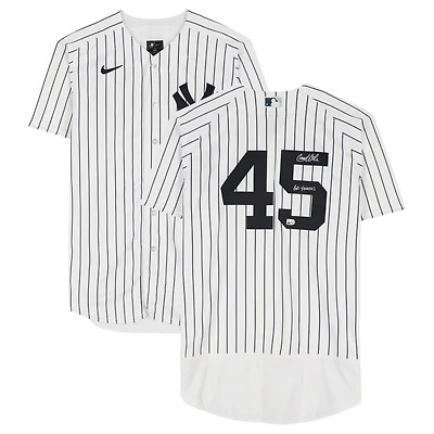 Maillot Nike authentique autographié par Gerrit Cole des Yankees de New York avec l'inscription « Go Yankees »