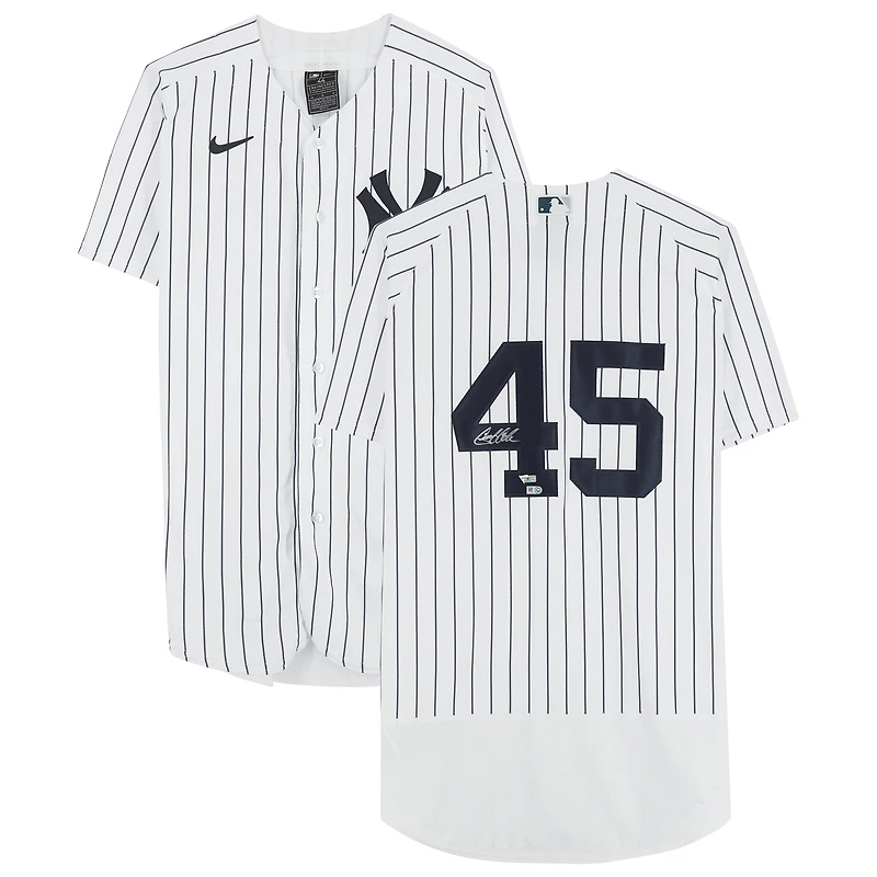 Maillot authentique Nike blanc autographié par Gerrit Cole, des Yankees de New York