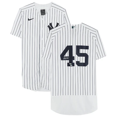 Maillot Nike blanc authentique autographié par Gerrit Cole des Yankees de New York