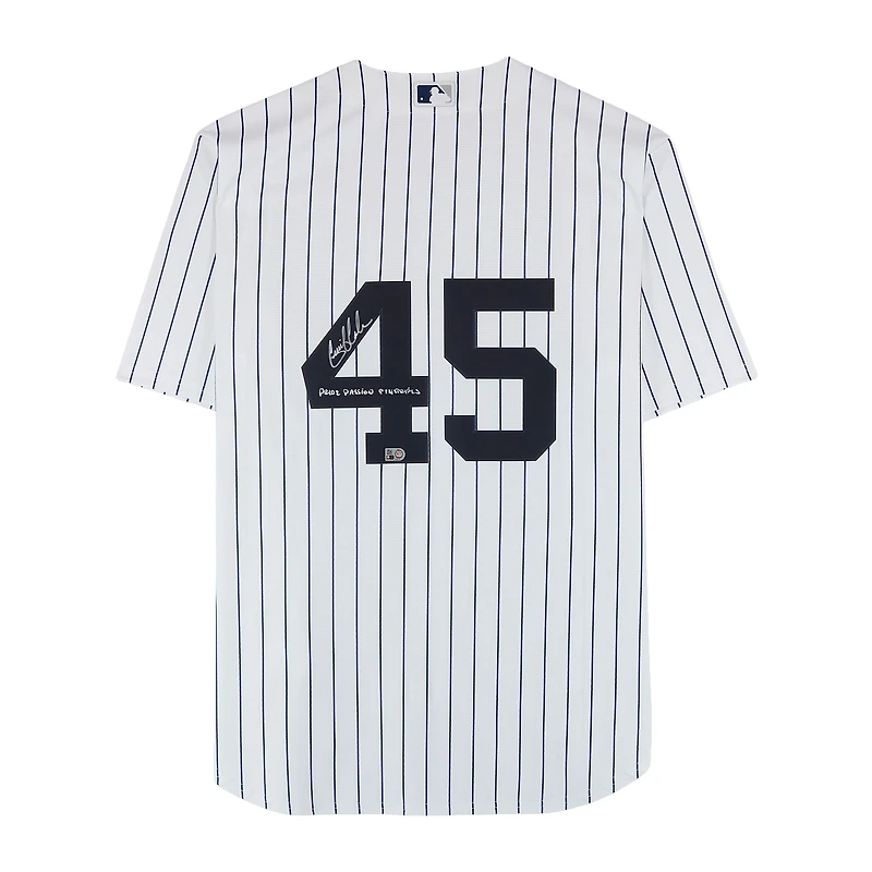 Gerrit Cole New York Yankees Autographed White Nike Replica Jersey with "Pride. Passion. Pinstripes." Inscription
