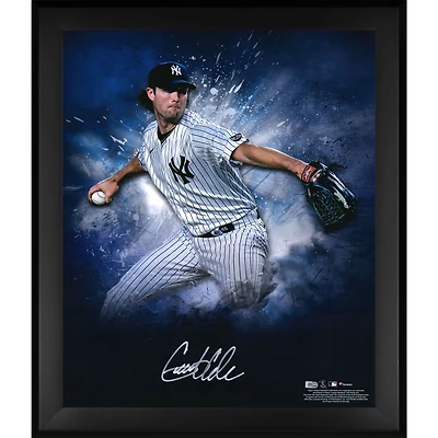 Photographie encadrée autographiée de Gerrit Cole des Yankees de New York, 20" x 24"