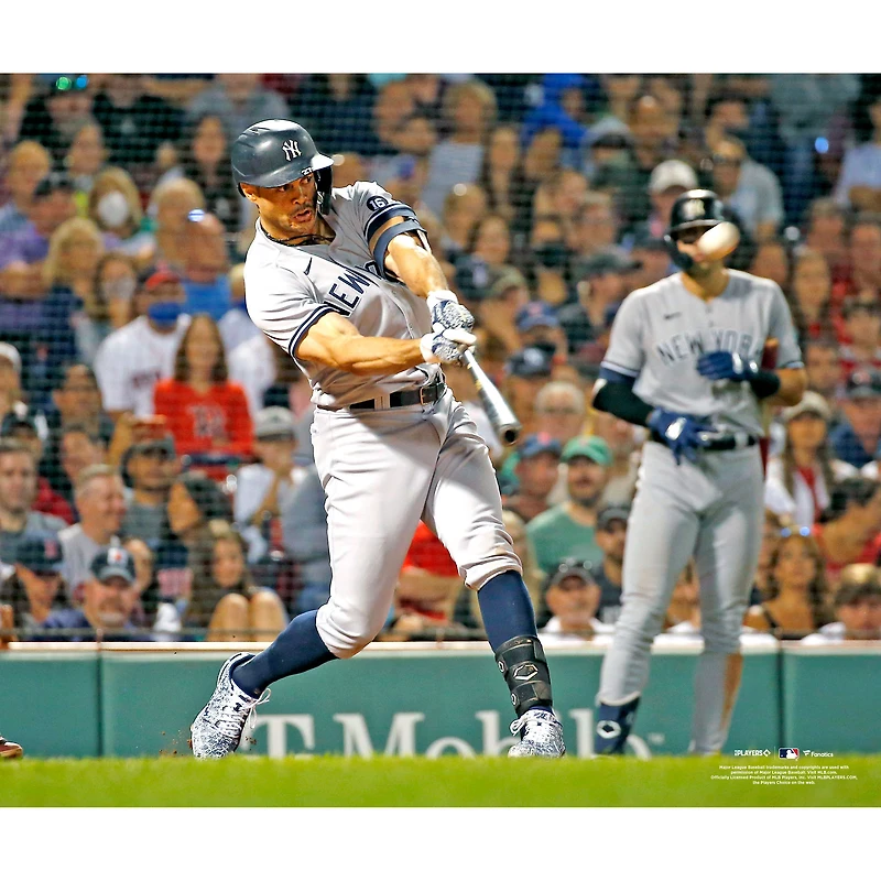 Photo non signée de Giancarlo Stanton, des Yankees New York, lors du Grand Chelem contre les Red Sox