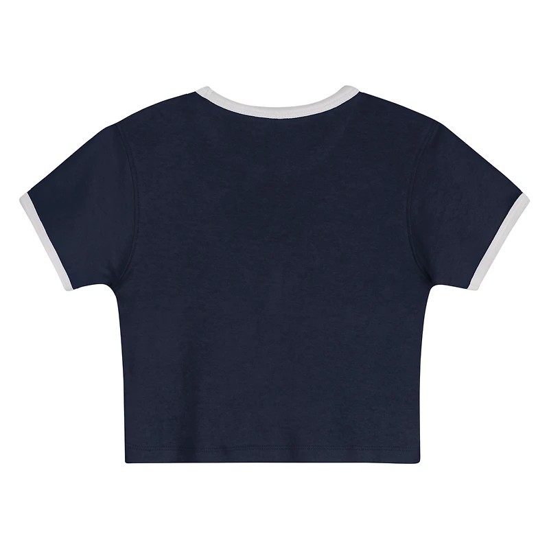 Ensemble t-shirt et short bleu marine pour fille d'âge préscolaire, motif New York Yankees Double Run