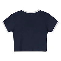 Ensemble t-shirt et short bleu marine pour fille d'âge préscolaire, motif New York Yankees Double Run