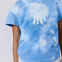 Girls Preschool Terez Blue New York Yankees Tie-Dye Draft T-Shirt