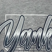 T-shirt pour jeunes filles, gris chiné, New York Yankees Bleachers