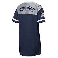 Girls Youth Outerstuff  Navy New York Yankees Big League Cheer V-Neck T-Shirt Dress