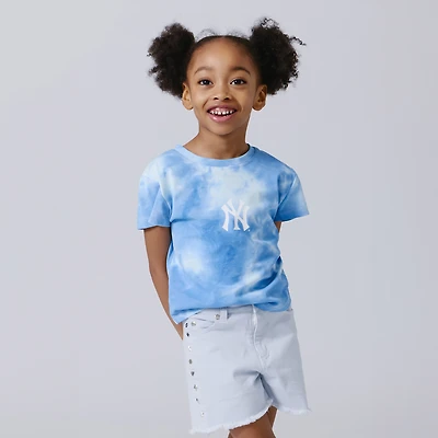 T-shirt tie-dye bleu Terez pour jeunes filles, Yankees de New York, pré-draft