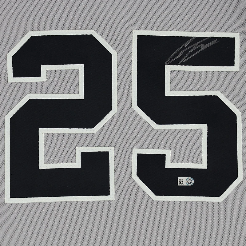 Gleyber Torres New York Yankees Autographed Topps Gray Majestic Authentic Jersey